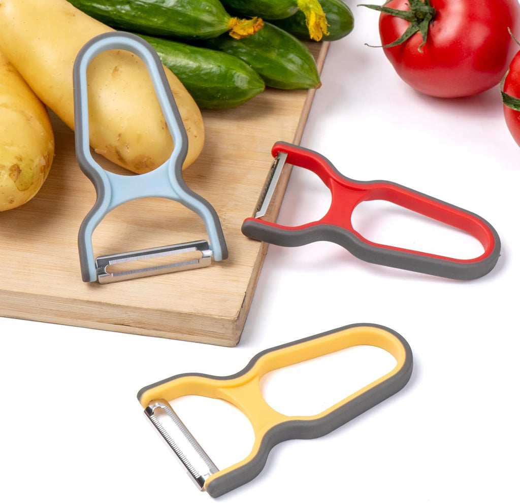4-Piece Multipurpose Peeler Set | Stainless Steel Blade | Kitchen Fruit & Vegetable Peelers