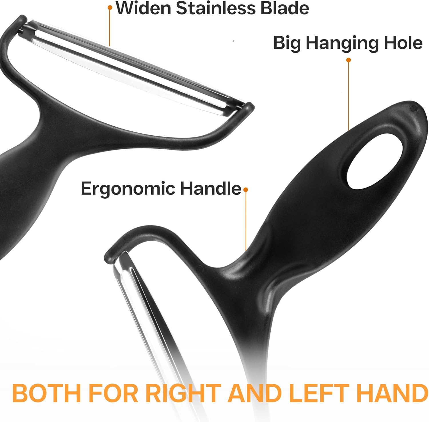 Large Stainless Steel Peeler | Wide Blade Fruit & Vegetable Peeler