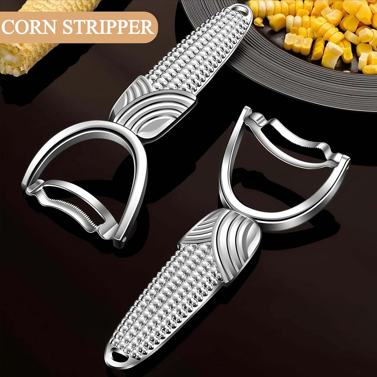 tainless Steel Corn Stripper | Handheld Corn Kernel Remover | Multi-Functional Kitchen Tool