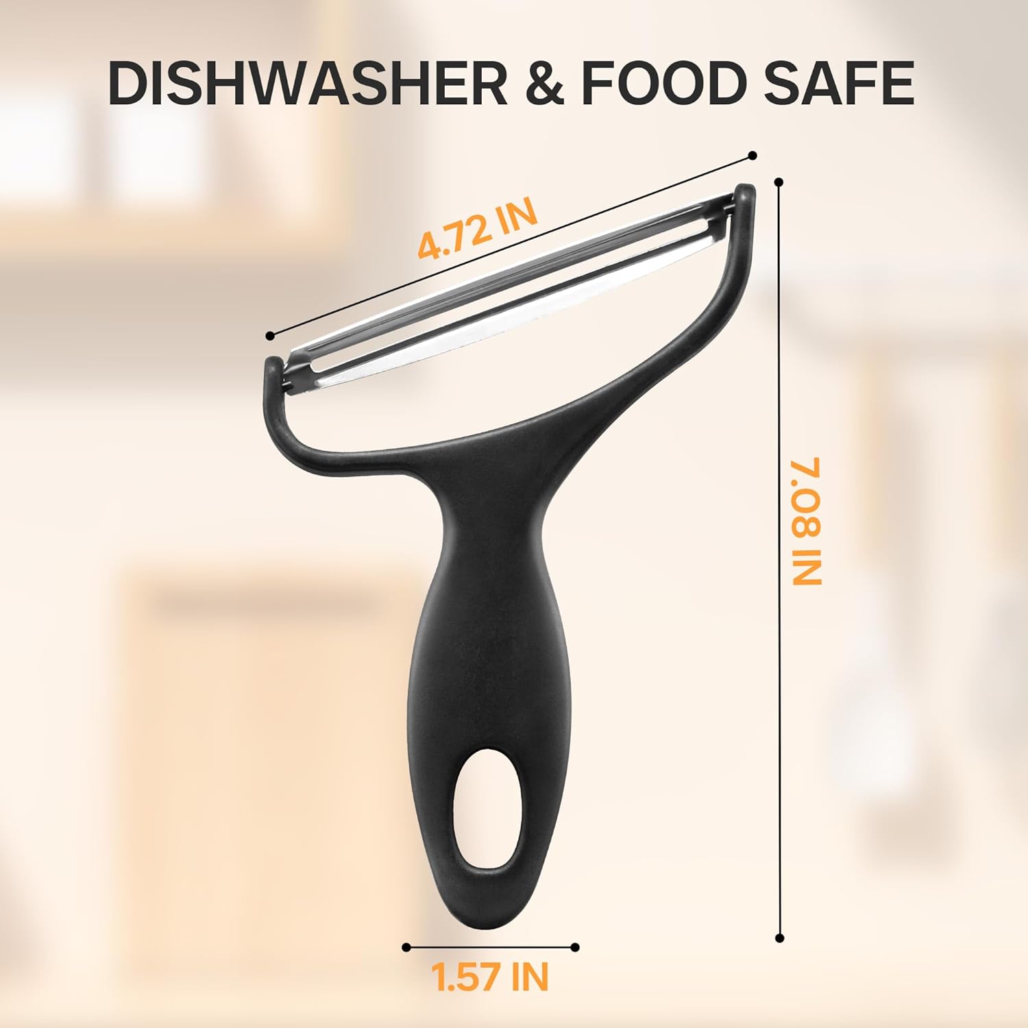 Large Stainless Steel Peeler | Wide Blade Fruit & Vegetable Peeler